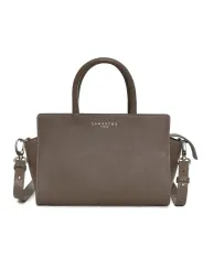 Braun Lederhandtasche Lamarthe Paris elegant