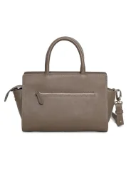 Braun Leder Clutch mit Henkel