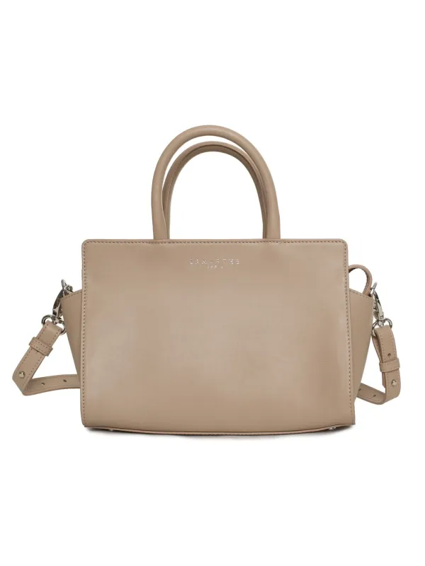 Handtasche aus braunem Leder mit Trägern