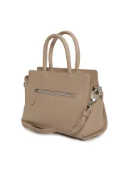 Braune Lederhandtasche mit Schulterriemen