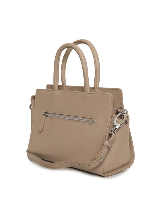 Braune Lederhandtasche mit Schulterriemen