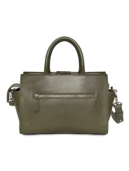Braune Ledertasche mit Reißverschlussdetails