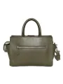 Braune Ledertasche mit Reißverschlussdetails