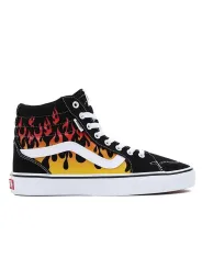 Schwarze Vans Sneaker mit Flammen