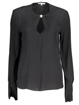 Elegante Patrizia Pepe Langarmbluse Schwarz - Hemden