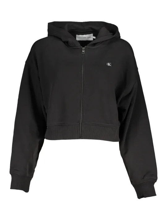 "Calvin Klein Startseite im Sale | CALVIN KLEIN SCHWARZES ZIP-SWEATSHIRT FÜR DAMEN online kaufen"|Planet-Deluxe