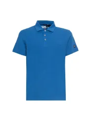 Blaues Husky Poloshirt mit Knopfleiste