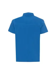 Leichter blaues Husky Poloshirt kurzärmlig