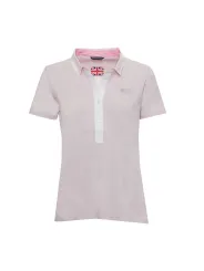 Rosa Husky Polohemd mit Union Jack