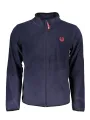 "Navyblaues Fleece Sweatshirt mit pinkem Reißverschluss"