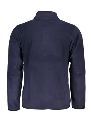 "Navyblaues Fleece Sweatshirt mit pinkem Reißverschluss"