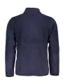 "Navyblaues Fleece Sweatshirt mit pinkem Reißverschluss"