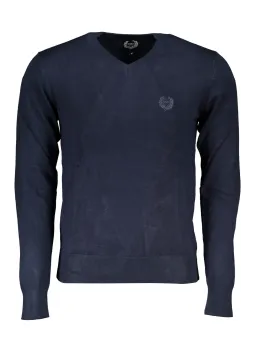 GIAN MARCO VENTURI Dunkelblauer V-Pullover - Elegant & Zeitlos