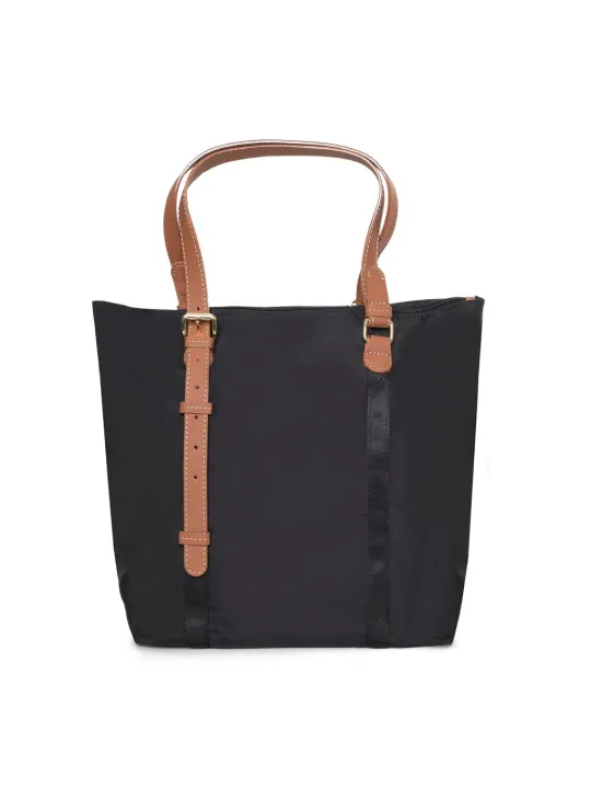 Schwarze Bric's Tragetasche aus Canvas