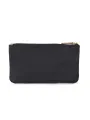 Schwarze Lederhandtasche mit Reißverschluss