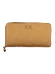 CK Damen Geldbörse – Tannenleder, RFID-Schutz, Logo, Zip