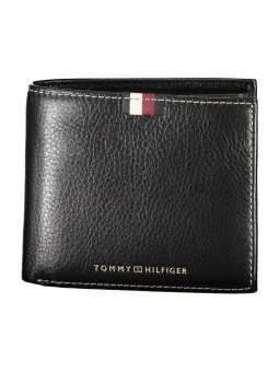 Tommy Hilfiger Schwarze Leder Geldbörse – Stil und Eleganz