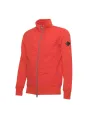 Rote gesteppte Zip-Up-Jacke
