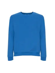 Blaues Langarmshirt mit Rundhalsausschnitt