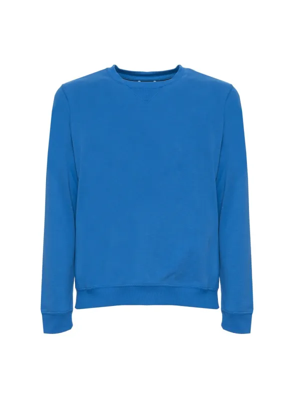 Blaues Langarmshirt mit Rundhalsausschnitt Blaues Langarmshirt mit Rundhalsausschnitt