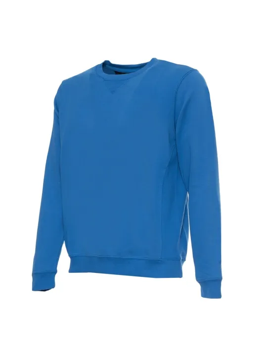 Blaues Kapuzenlos Sweatshirt mit Bündchen