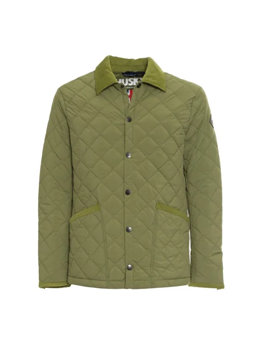 Grüne gesteppte Husky Pufferjacke Outdoor