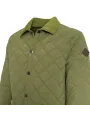 Grüne gesteppte Jacke mit Knopfleiste
