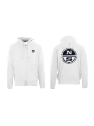 Weiße North Sails Segeljacke mit Kapuze