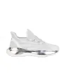 Weiße Zenobi Sneakers mit Silberakzenten