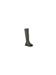Khaki grüne Damen Stiefeletten mit Absatz