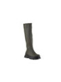 Khaki grüne Damen Stiefeletten mit Absatz