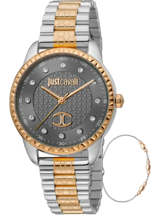 Goldene Just Cavalli Gelb Uhr