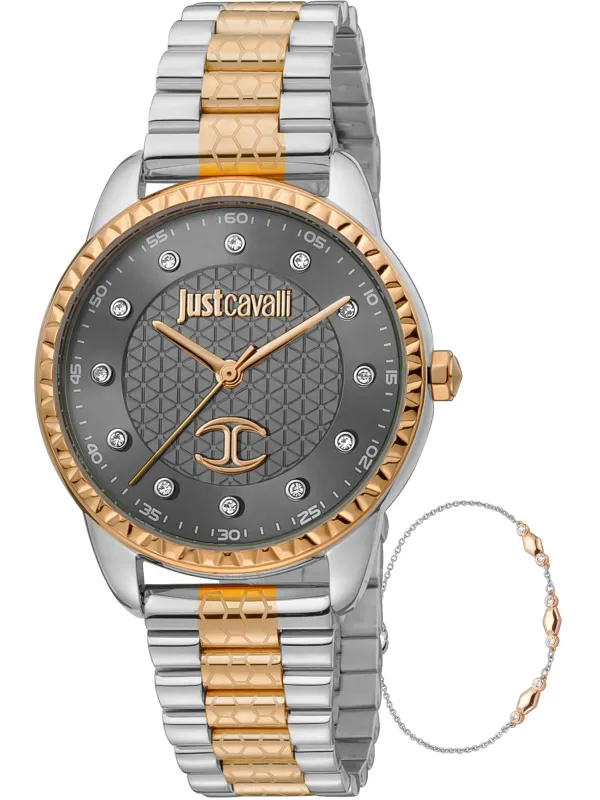 Goldene Just Cavalli Gelb Uhr Goldene Just Cavalli Gelb Uhr