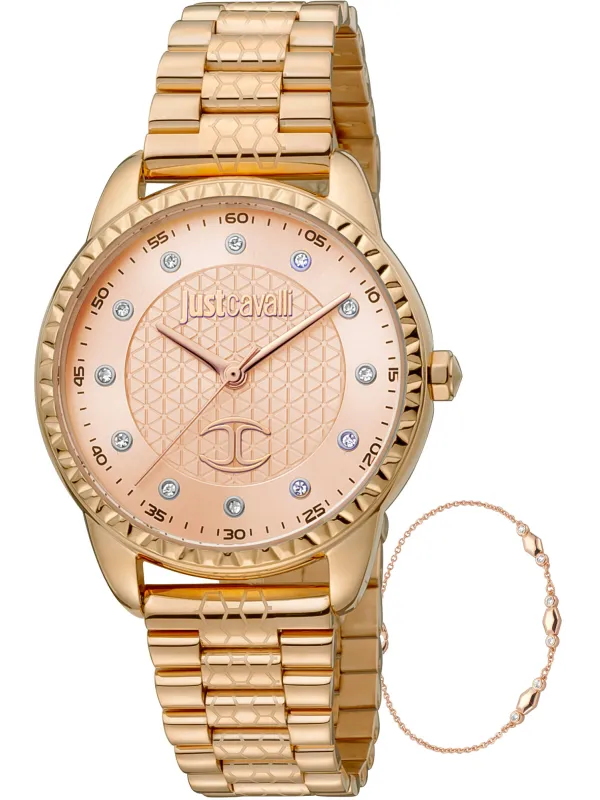 Gelbe Just Cavalli Damen Gold Uhr Gelbe Just Cavalli Damen Gold Uhr