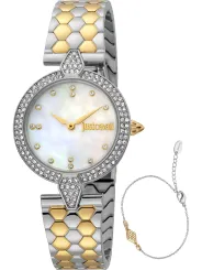 Just Cavalli Damenarmbanduhr Schwarz Gold
