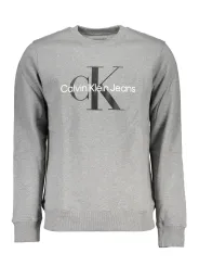"Calvin Klein Sweatshirts im Sale | Calvin Klein Graues Logo-Sweatshirt Langarm online kaufen"|Planet-Deluxe