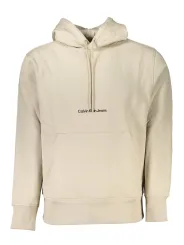 "Calvin Klein Sweatshirts im Sale | Calvin Klein Beige Kapuzen-Sweatshirt aus Übergangsbaumwolle online kaufen"|Planet-Deluxe