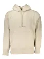 "Calvin Klein Sweatshirts im Sale | Calvin Klein Beige Kapuzen-Sweatshirt aus Übergangsbaumwolle online kaufen"|Planet-Deluxe