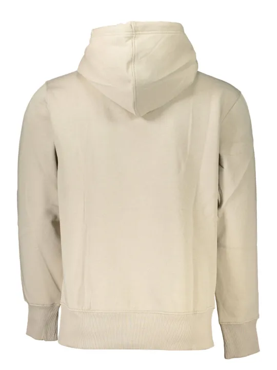 "Calvin Klein Sweatshirts im Sale | Calvin Klein Beige Kapuzen-Sweatshirt aus Übergangsbaumwolle online kaufen"|Planet-Deluxe