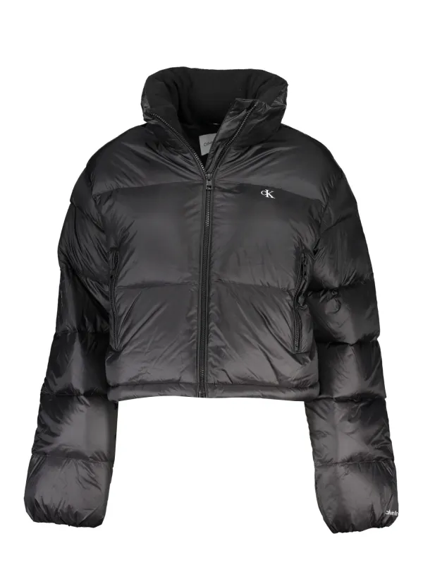 Calvin Klein Recycelte Kurze Jacke Schwarz - Nachhaltig