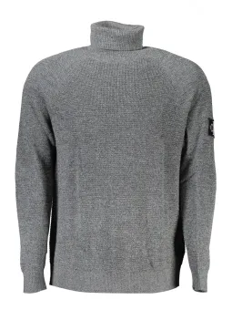 Calvin Klein Grauer Langarm-Pullover – Stil & Komfort