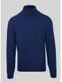 Navy gerippter Rollkragenpullover Malo