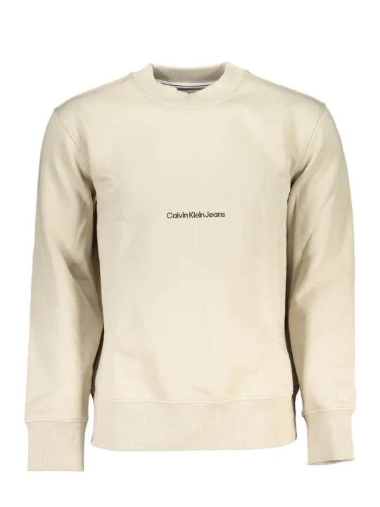 "Calvin Klein Sweatshirts im Sale | Calvin Klein Beige Cozy Sweatshirt online kaufen"|Planet-Deluxe