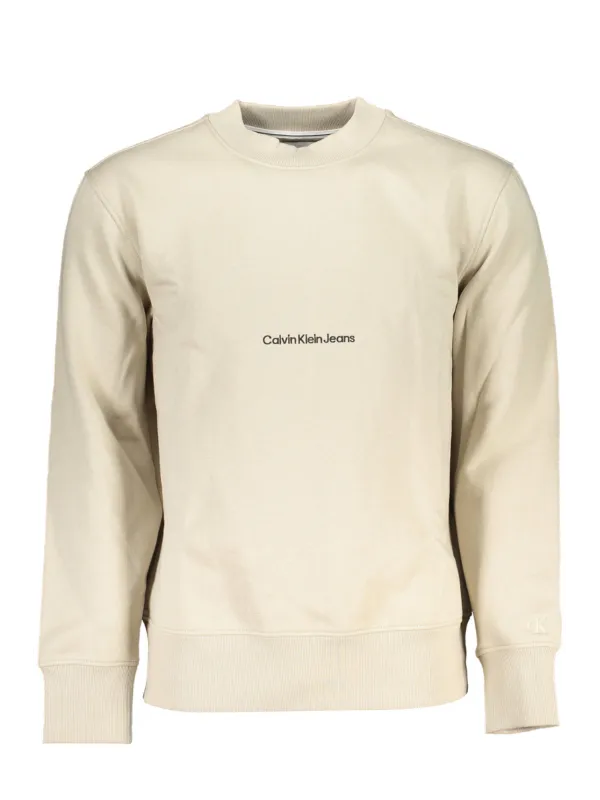 "Calvin Klein Sweatshirts im Sale | Calvin Klein Beige Cozy Sweatshirt online kaufen"|Planet-Deluxe