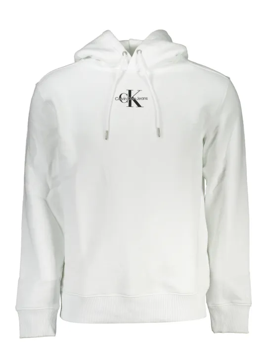 "Calvin Klein Sweatshirts im Sale | Calvin Klein Kapuzenpullover Weiß Fleece Nachhaltig online kaufen"|Planet-Deluxe