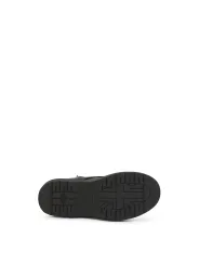 Schwarze Stiefelette mit gelben Akzenten