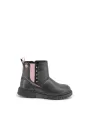 Schwarze Damenreitstiefel mit pinken Details