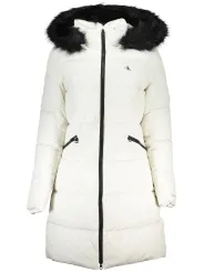"Calvin Klein Jacken im Sale | Calvin Klein Damen Pufferjacke Weiß mit Abnehmbarer Kapuze online kaufen"|Planet-Deluxe