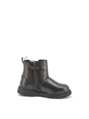 Schwarze Kinderstiefel mit Reißverschluss