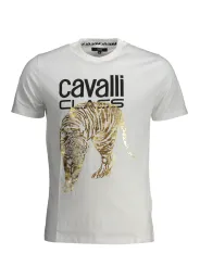 "Cavalli Class T-Shirts im Sale | Cavalli Class QXT061IJD060_0F43D56_BIANCO0005 Weiß online kaufen"|Planet-Deluxe